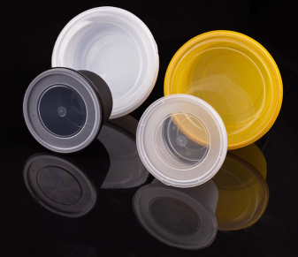 Upscale Frosted Round Take-out Containers - Microwaveable