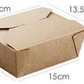 Kraft Paper Square Take-Out Containers