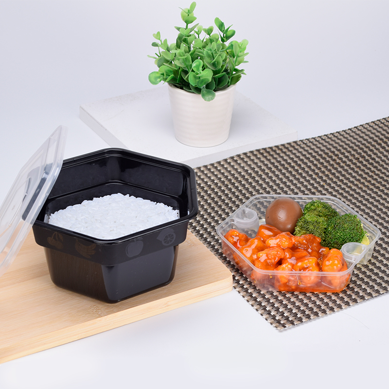 Upscale American Hexagonal Double Layer Containers