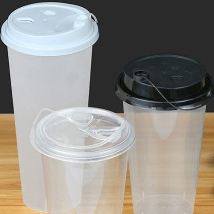 1000pcs 3.54in/9cm Disposable Milk Tea Cup Lid, Leak-proof Cup Cover, Juice Drink Packaging Cup Lid - CokMaster