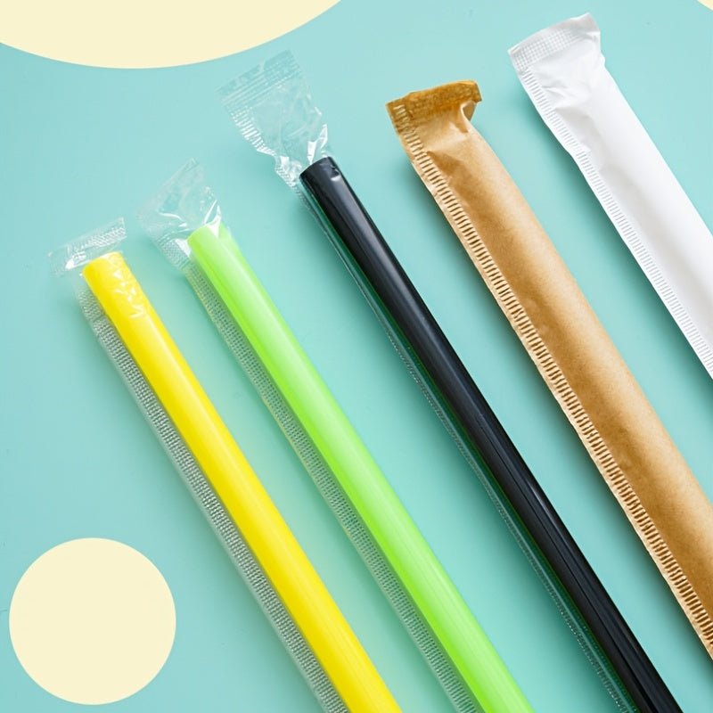 Basic Nature 8.3 inch Disposable Straws, 2000 Sustainable Straws - Sturdy, Won't Alter Flavors, Brown PLA / Coffee Ground Straws, for Hot and Cold