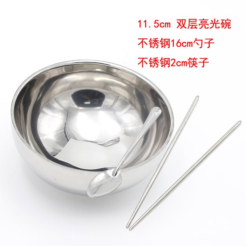 304 stainless steel snack plate thickened grid plate children's kindergarten student adult canteen fast food plate tableware - CokMaster