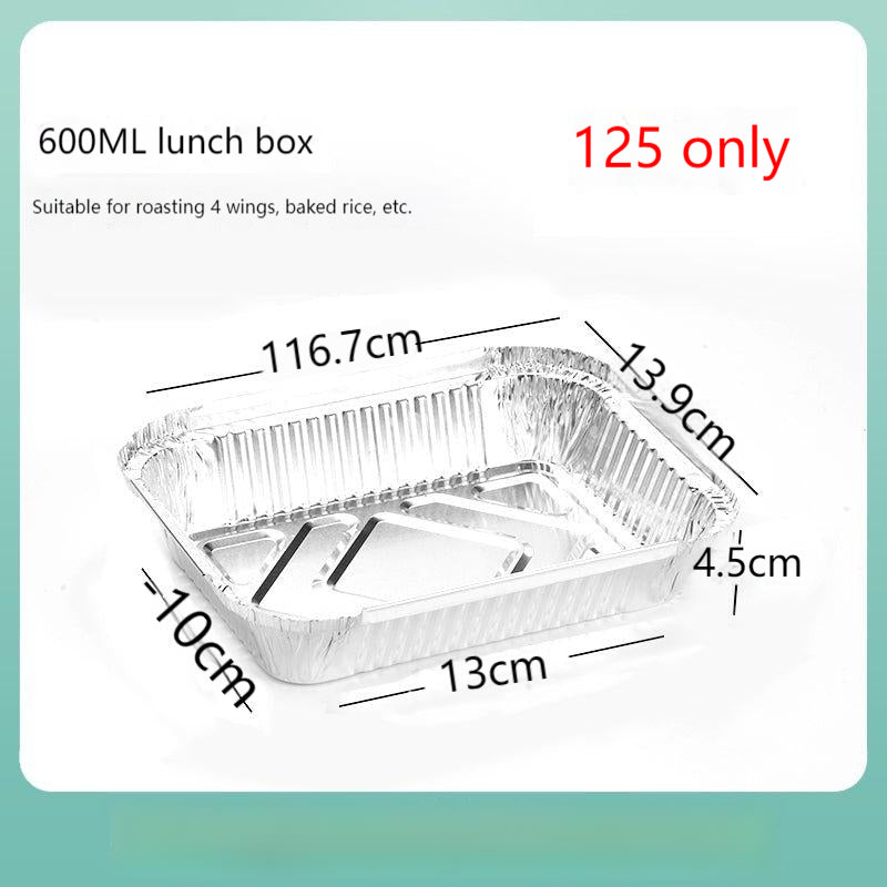 Tin tray barbecue foil plate packing takeaway lunch box