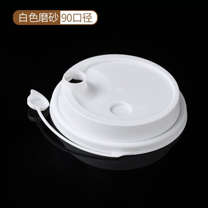 1000pcs 3.54in/9cm Disposable Milk Tea Cup Lid, Leak-proof Cup