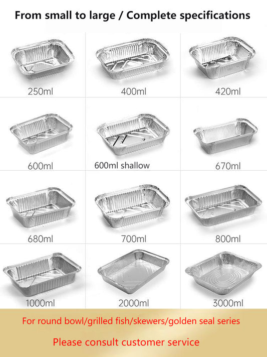 Tin tray barbecue foil plate packing takeaway lunch box