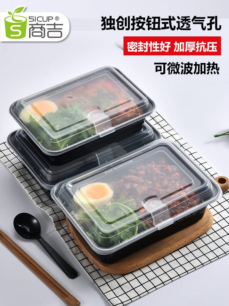 Buckle to-go box disposable fruit fishing salad round Box Lunch Box takeaway plastic box lunch box rectangular - CokMaster