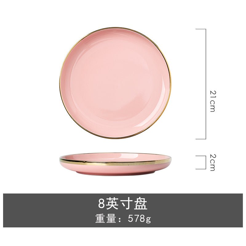 Ceramic Bowl household 2022 New Affordable Luxury Style Bowl single good-looking Rice Bowl plate tableware tableware plate set - CokMaster