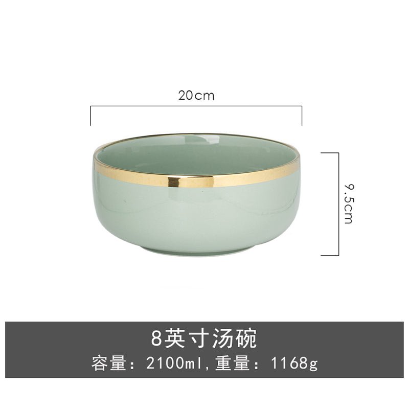 Ceramic Bowl household 2022 New Affordable Luxury Style Bowl single good-looking Rice Bowl plate tableware tableware plate set - CokMaster