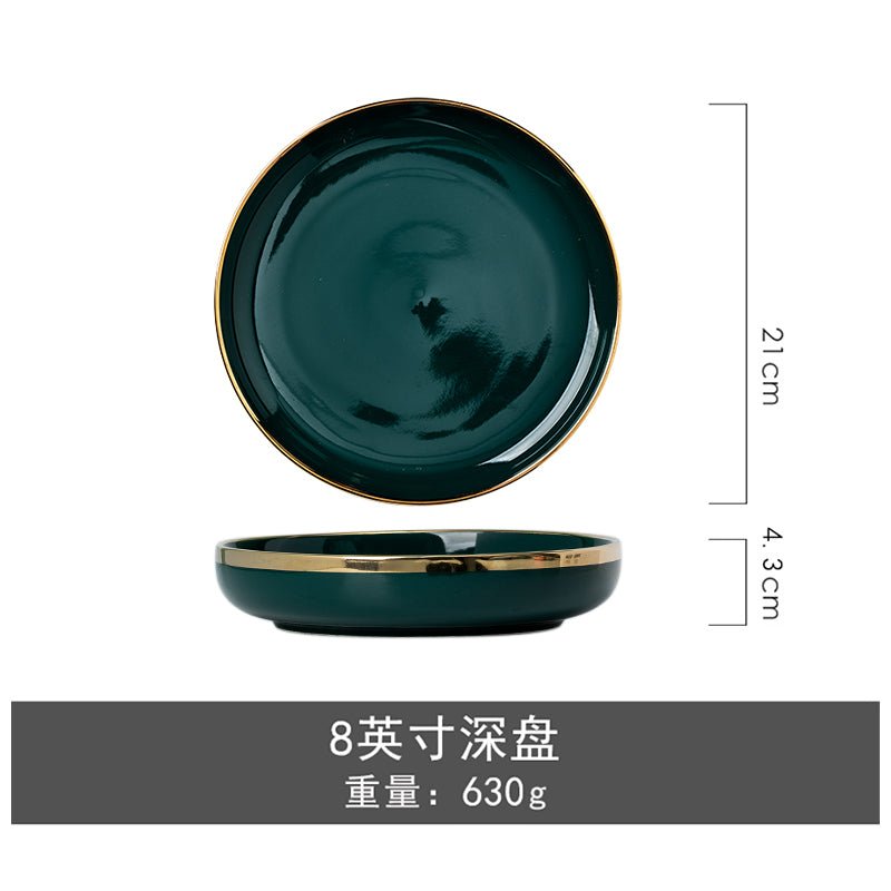 Ceramic Bowl household 2022 New Affordable Luxury Style Bowl single good-looking Rice Bowl plate tableware tableware plate set - CokMaster