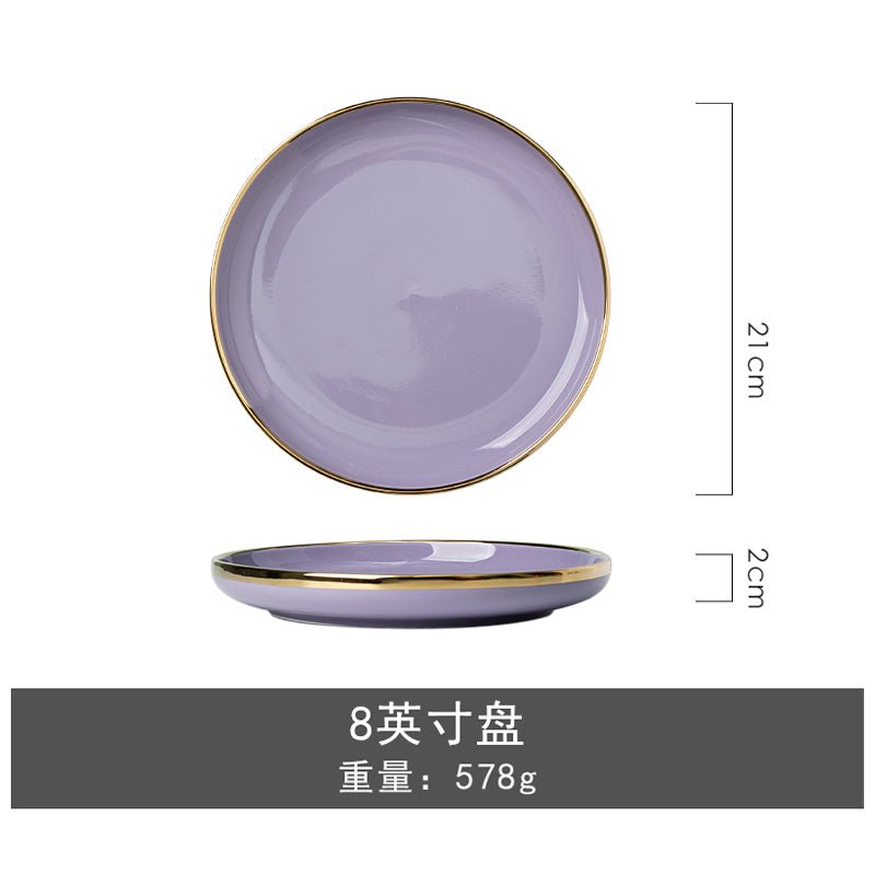 Ceramic Bowl household 2022 New Affordable Luxury Style Bowl single good-looking Rice Bowl plate tableware tableware plate set - CokMaster