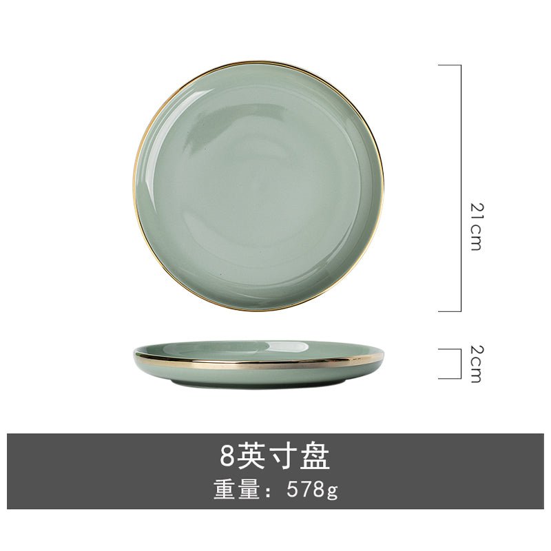 Ceramic Bowl household 2022 New Affordable Luxury Style Bowl single good-looking Rice Bowl plate tableware tableware plate set - CokMaster