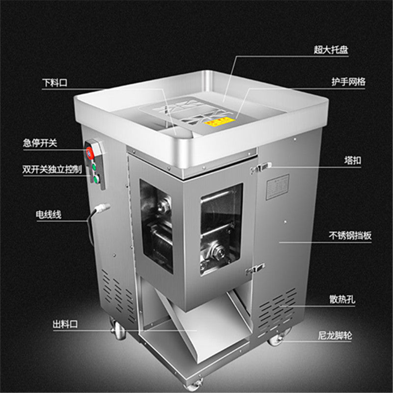 Commercial meat slice electric meat mincer high-power vertical detachable chicken fillet shredded meat slicer at a time - CokMaster