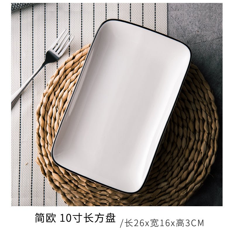 Creative Western food plate steak Nordic tableware ins style Japanese style dish white ceramic Internet celebrity household dinner plate plate - CokMaster