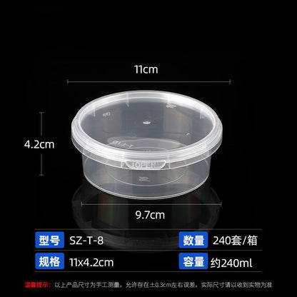 Disposable bowl takeaway soup box high-grade round frosted blossom to-go box sealed leak-proof safety lock anti-theft - CokMaster