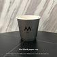 Disposable Coffee Cup Hot American Latte Milk Tea Drinks Hot Black Paper Cup With Lid Commercial Take Out Take Away Customization - CokMaster