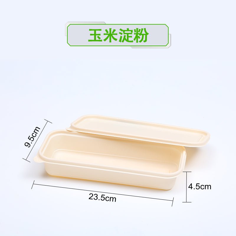 Disposable corn starch lunch box lunch box environmentally friendly degradable take out take away lunch box soup bowl starch-based tableware - CokMaster