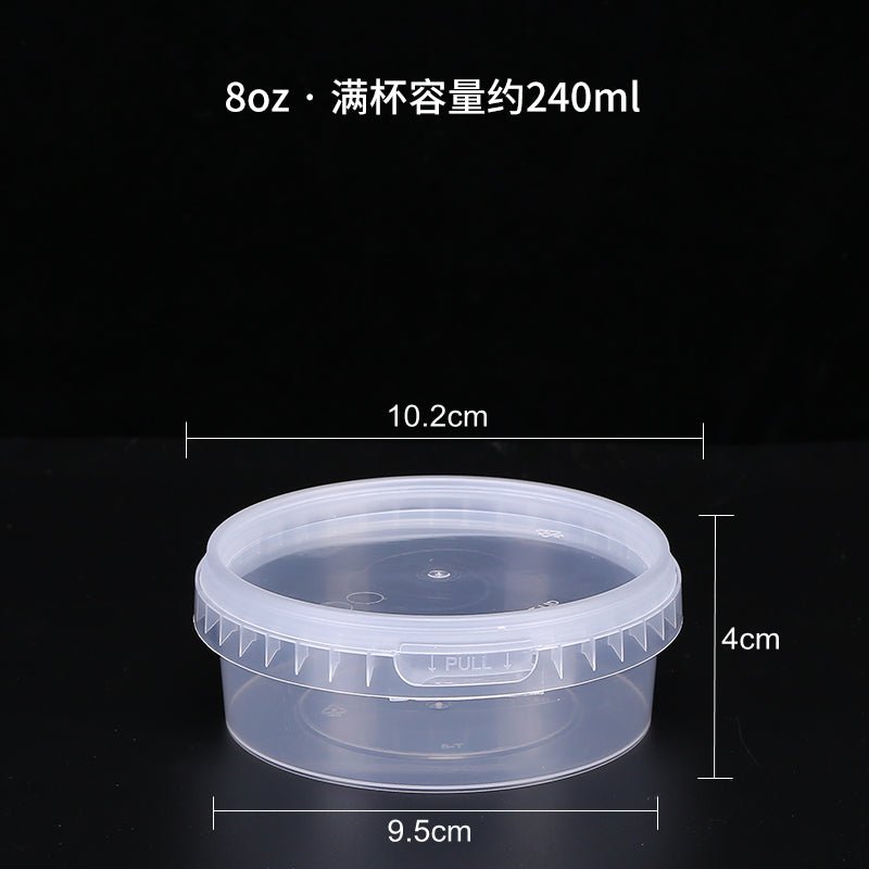 Disposable dessert soup bowl plastic thickened seal round to-go box porridge bucket takeaway lunch box with lid soup cups free shipping - CokMaster