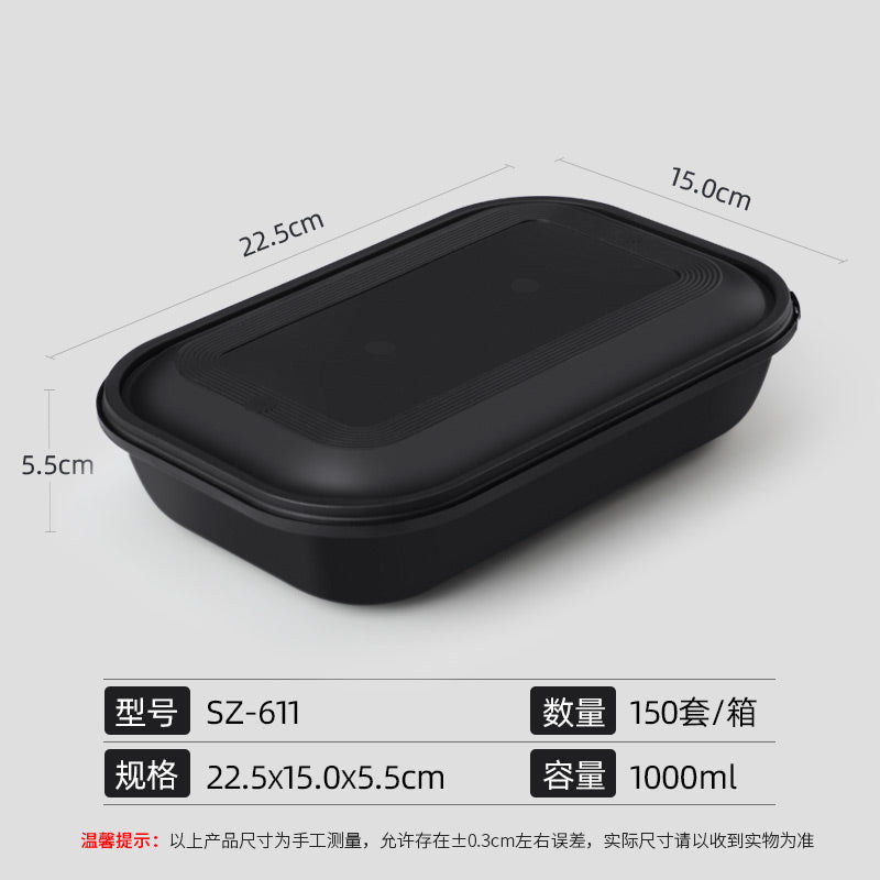 Disposable lunch box with lid rectangular high-end takeaway packing box plastic American fast food lunch box microwave - CokMaster