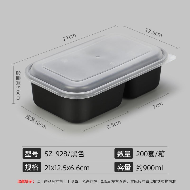 Disposable lunch box with lid rectangular high-end takeaway packing box plastic American fast food lunch box microwave - CokMaster