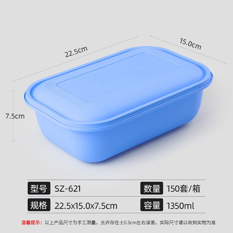 Disposable lunch box with lid rectangular high-end takeaway packing box plastic American fast food lunch box microwave - CokMaster