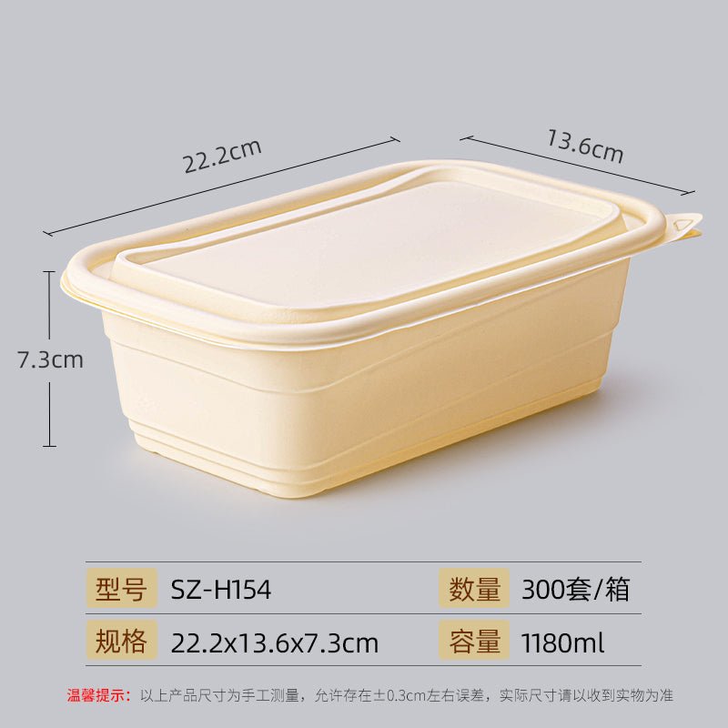 Disposable to-go box high-grade environmentally friendly degradable corn starch Lunch Box fast food bento box lunch box with lid - CokMaster