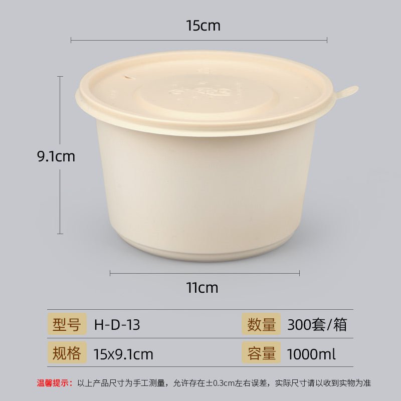 Disposable to-go box high-grade environmentally friendly degradable corn starch Lunch Box fast food bento box lunch box with lid - CokMaster