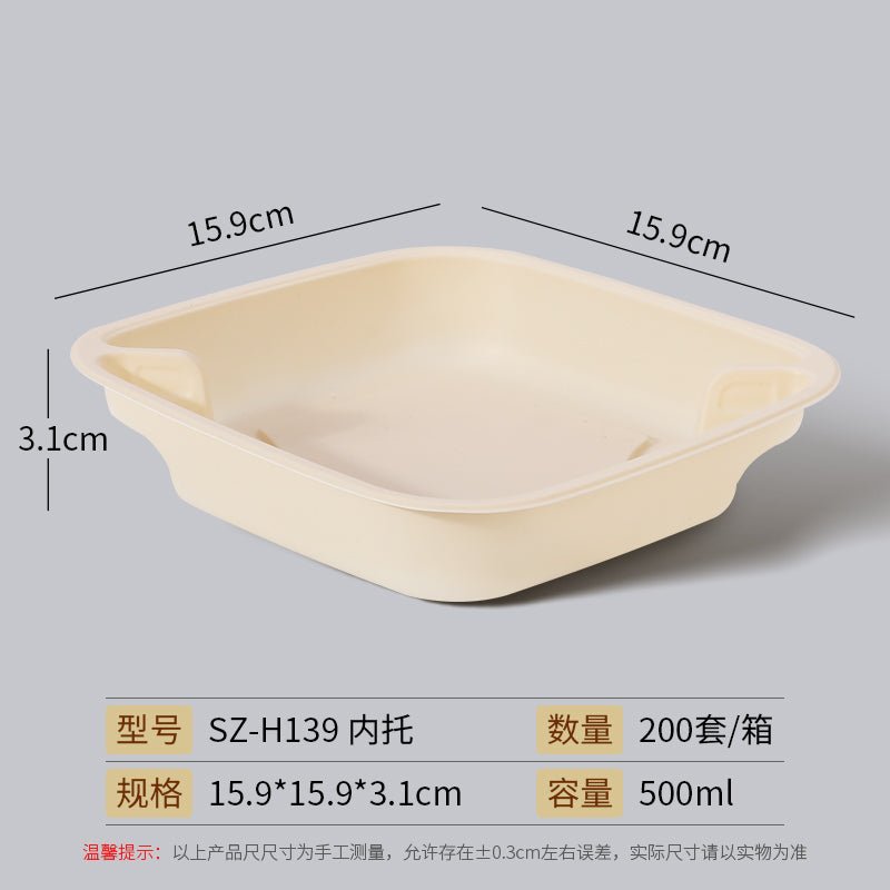 Disposable to-go box high-grade environmentally friendly degradable corn starch Lunch Box fast food bento box lunch box with lid - CokMaster