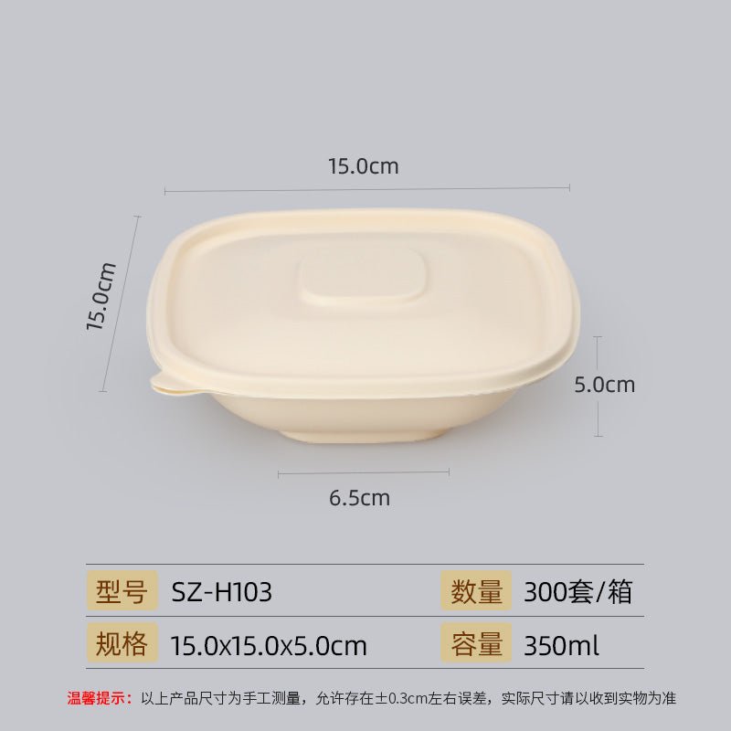 Disposable to-go box high-grade environmentally friendly degradable corn starch Lunch Box fast food bento box lunch box with lid - CokMaster