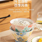 Four Seasons tableware ceramic Noddle bowl bamboo hat horn dessert household soup bowl is particularly beautiful to eat noodle bowl - CokMaster