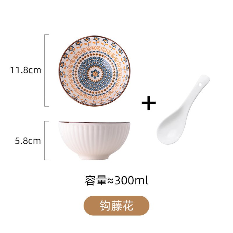 Good-looking Japanese style tableware ceramic dining rice bowl household particularly beautiful 2023 new bowl and dish set - CokMaster