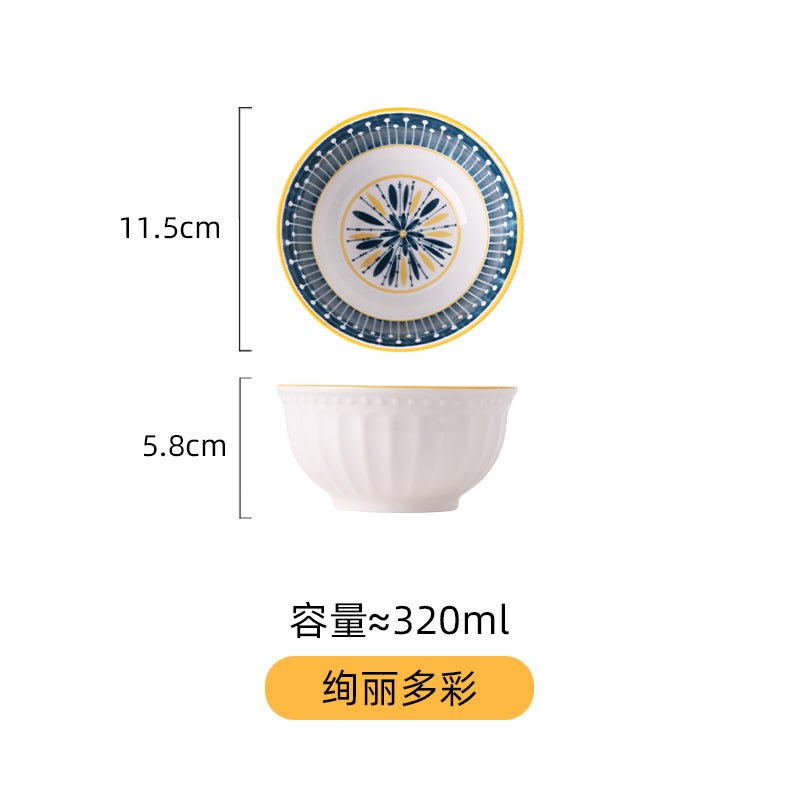 Good-looking Japanese style tableware ceramic dining rice bowl household particularly beautiful 2023 new bowl and dish set - CokMaster