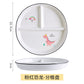 Grid 211 fat reduction plate household breakfast separation tableware children's ceramic weight loss quantitative plate three grid food dispatch disk - CokMaster