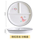 Grid 211 fat reduction plate household breakfast separation tableware children's ceramic weight loss quantitative plate three grid food dispatch disk - CokMaster