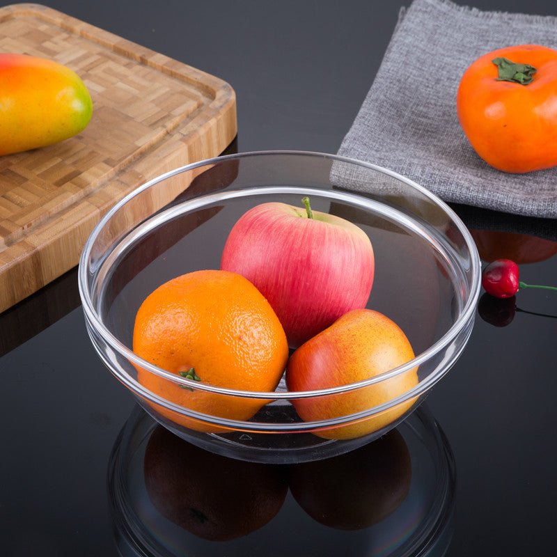 High-end restaurant transparent salad bowl plastic drop-resistant round tea bowl acrylic rubber cup vegetable bowl PC hand wash bowl - CokMaster