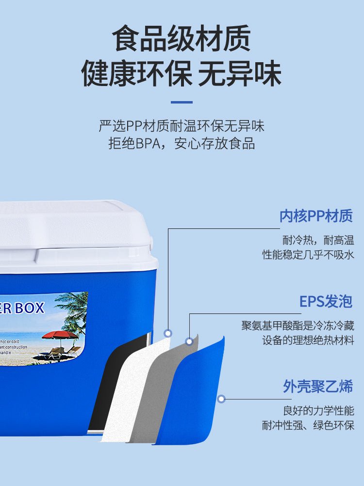 Incubator refrigerator outdoor refrigerator portable vehicle-mounted commercial stall food cold preservation fresh ice bucket bag takeaway artifact - CokMaster