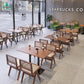 Internet celebrity coffee shop rattan chair milk tea dessert shop table dedicated Japanese tea restaurant solid wood table and chair combination Commercial use - CokMaster