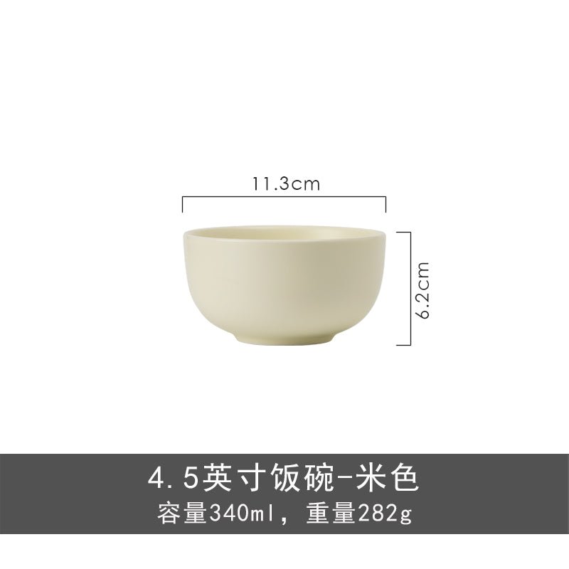 Japanese entry Lux bowl and dish set household combination housewarming tableware set simple modern ceramic rice bowl plate bowl and chopsticks - CokMaster