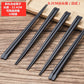 Japanese-style alloy chopsticks household high-end non-slip tip set high temperature resistant disinfection mildew-proof commercial chopsticks 10 pairs - CokMaster