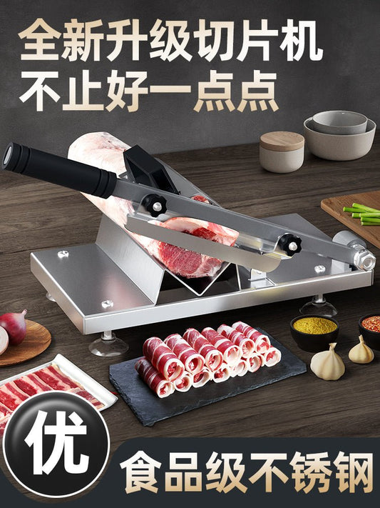 Lamb roll slicer household manual cutting rice cake knife frozen beef roll manual meat cutting commercial meat slicing marvelous meat cutting tool - CokMaster