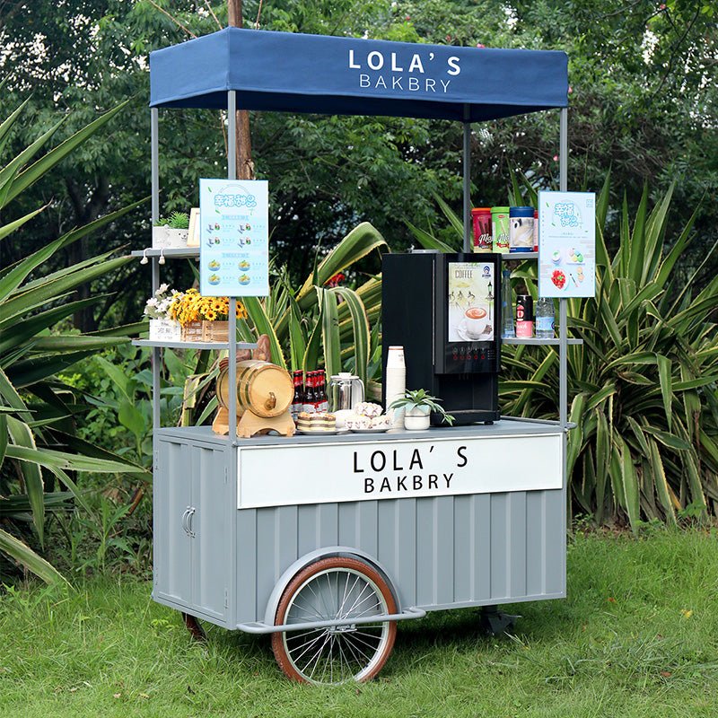 Outdoor scenic spot Internet celebrity sales pushcart camper water bar mobile coffee car barbecue cold drink takeaway food trailer cart - CokMaster