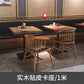 Solid wood Western restaurant table and chair dining snack bar canteen Japanese cuisine noodle restaurant restaurant booth dining tables and chairs set - CokMaster